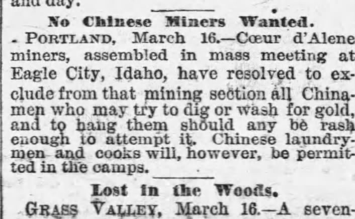 Thumbnail for No Chinese Miners Wanted.