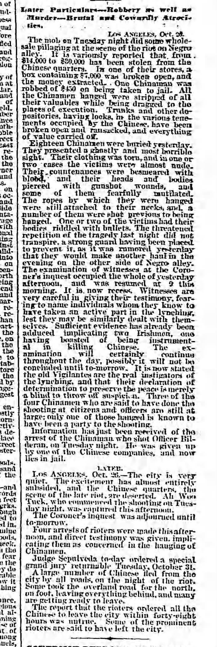 Thumbnail for Later Particulars—Robbery as well as Murder—Brutal and Cowardly Atrocities