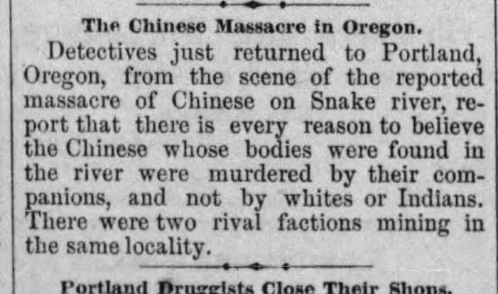 Thumbnail for The Chinese Massacre in Oregon