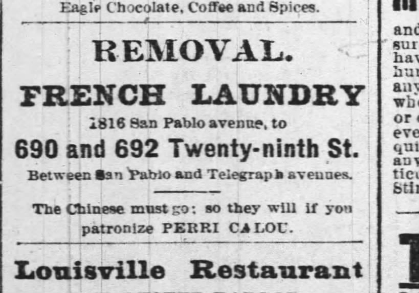 Thumbnail for Ad: French Laundry, Anti-Chinese Laundry Pitch