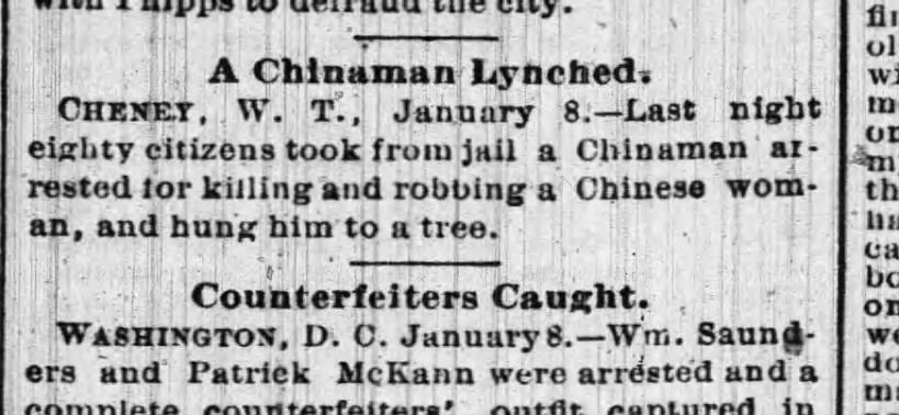 Thumbnail for A Chinaman Lynched