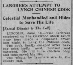 Thumbnail for Laborers Attempt to Lynch Chinese Cook