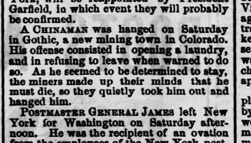 Thumbnail for A Chinaman was Hanged