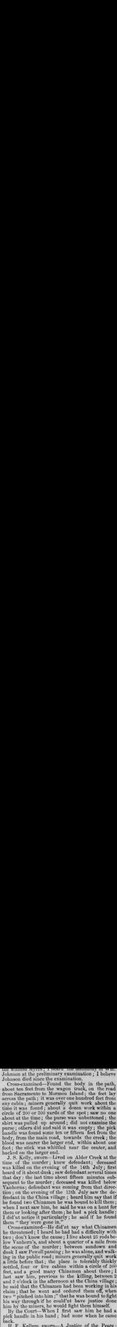 Newspaper article thumbnail: Trial of Thomas Powell for Murder from Sacramento Daily Union, 1854-09-17